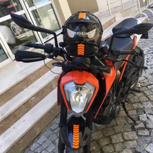 Çınar Extreme Ok Tasarımlı Floresan Turuncu Çamurluk Kask Sticker Çınar Extreme