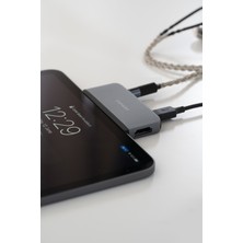 Momax Onelink 4 In 1 Usb-C Pd Hub Çevirici Dönüştürücü Koyu Gri