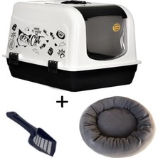 OPTIMAL Maxi Kedi Tuvalet Kabı 55 X40 x 40  + Simit Yatak