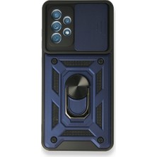 Mobaxaksesuar Samsung Galaxy A52 Kılıf Lens Korumalı Zırh Case Lacivert