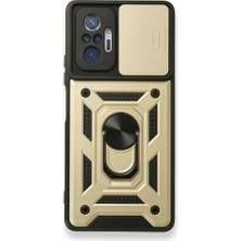 Mobaxaksesuar Xiaomi Redmi Note 10 / 10S Kılıf Lens Korumalı Zırh Case Gold