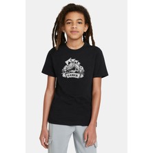 Qivi Gambling Gamer Baskılı Unisex Çocuk Siyah T-Shirt
