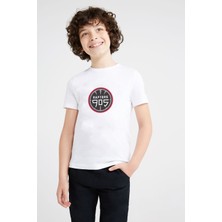 Qivi Raptors Computer Baskılı Unisex Çocuk Beyaz T-Shirt