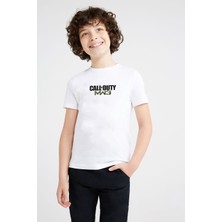 Qivi Call Of Dutf Mw3 Baskılı Unisex Çocuk Beyaz Tshirt