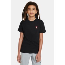 Qivi One Piece Anime 4K Baskılı Unisex Çocuk Siyah T-Shirt