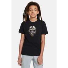 Qivi Iron Maiden Eddie Baskılı Unisex Çocuk Siyah T-Shirt