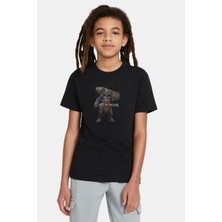 Qivi God Of War Fire Troll Baskılı Unisex Çocuk Siyah T-Shirt