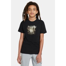 Qivi Beyond Creation Earthborn Evolution Beyond Creation Baskılı Unisex Çocuk Siyah T-Shirt