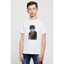 Qivi Anime Tokyo Ghoul Anteiku Joker Baskılı Unisex Çocuk Beyaz T-Shirt
