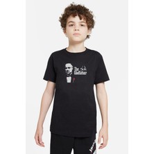 Qivi The Godfather Baskılı Unisex Çocuk Siyah T-Shirt