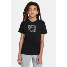 Qivi LED Zeppelin Grup Baskılı Unisex Çocuk Siyah T-Shirt