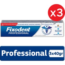 Fixodent Professional Diş Protez Yapıştırıcı Krem 40 gr x 3