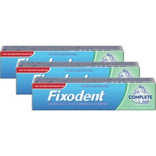 Fixodent Complete Aroma Içermez Diş Protez Yapıştırıcı Krem 47 gr x 3