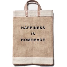 Moncvas Jüt Hasır Plaj Çantası( Happıness Is Homemade)