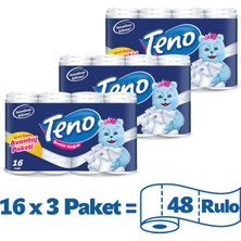 Teno Avantaj Paket Tuvalet Kağıdı 48 Rulo (16 Rulo x 3 Paket)