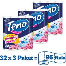 Teno Avantaj Paket Parfümlü Tuvalet Kağıdı 96 Rulo (32 Rulo x 3 Paket)