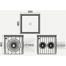 Lüxwares 50X50 cm Plastik Yeraltı Buat ve Rögar Kapağı+Kutusu (Menhol)