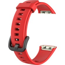 Microsonic Huawei Honor Band 6 Kordon, Silicone Sport Band Kırmızı