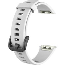 Microsonic Huawei Honor Band 6 Kordon, Silicone Sport Band Beyaz