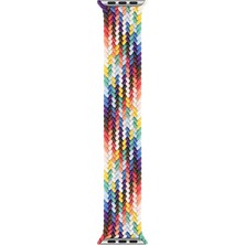 Microsonic Apple Watch Uyumlu Se 40MM Kordon, (Small Size, 127MM) Braided Solo Loop Band Pride Edition