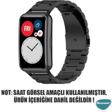 Microsonic Huawei Watch Fit Metal Stainless Steel Kordon Gümüş
