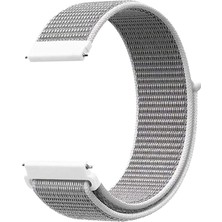 Microsonic Garmin Vivoactive 3 Hasırlı Kordon Woven Sport Loop Beyaz