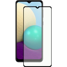 Case World Samsung Galaxy A02 Tam Kaplayan Temperli Ekran Koruyucu Cam