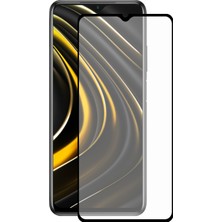 Case World Xiaomi Poco M3 Tam Kaplayan Temperli Ekran Koruyucu Cam