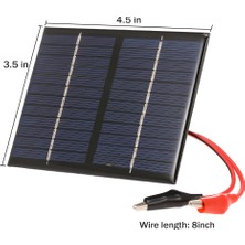 Gahome 1.5 W / 12 V Solar Şarj İçin Timsah Klip Kompakt Polikristal (Yurt Dışından)