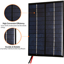 Gahome 2 W 12 V Güneş Paneli Klipler ile Polikristal Silikon (Yurt Dışından)
