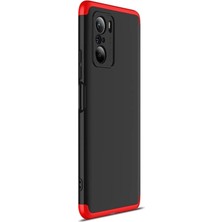 Microsonic Xiaomi Mi 11I Kılıf Double Dip 360 Protective Siyah Kırmızı