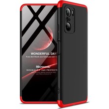 Microsonic Xiaomi Mi 11I Kılıf Double Dip 360 Protective Siyah Kırmızı