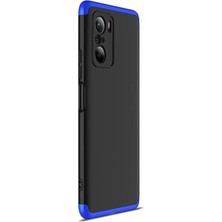 Microsonic Xiaomi Mi 11I Kılıf Double Dip 360 Protective Siyah Mavi