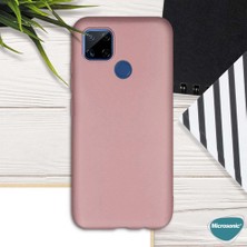 Microsonic Matte Silicone Realme C25 Kılıf Rose Gold