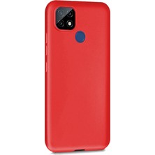 Microsonic Matte Silicone Realme C25 Kılıf Kırmızı