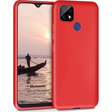 Microsonic Matte Silicone Realme C25 Kılıf Kırmızı