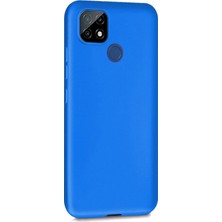 Microsonic Matte Silicone Realme C25 Kılıf Mavi