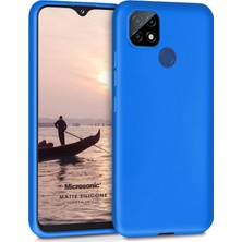 Microsonic Matte Silicone Realme C25 Kılıf Mavi