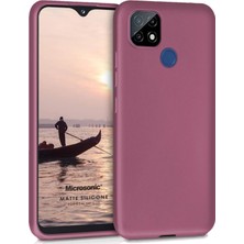 Microsonic Matte Silicone Realme C25 Kılıf Mor