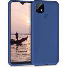 Microsonic Matte Silicone Realme C25 Kılıf Lacivert