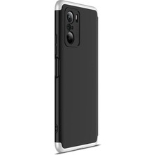 Microsonic Xiaomi Redmi K40 Pro Kılıf Double Dip 360 Protective Siyah Gri