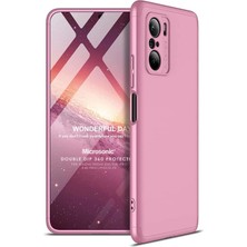 Microsonic Xiaomi Poco F3 Kılıf Double Dip 360 Protective Rose Gold