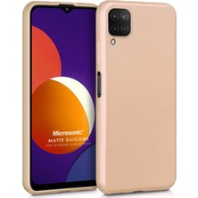 Microsonic Matte Silicone Samsung Galaxy M12 Kılıf Gold