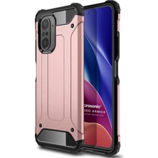 Microsonic Xiaomi Redmi K40 Pro Kılıf Rugged Armor Rose Gold