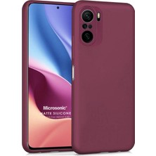 Microsonic Matte Silicone Xiaomi Poco F3 Kılıf Mor