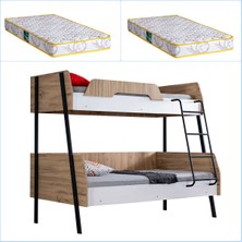 Setay Alba Geniş Ranza, Beyaz + 2 Adet Comfort Yatak
