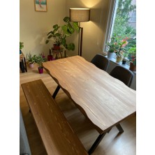 Deryawood Masif Doğal Ahşap Mutfak Masası 85x85x76 cm