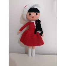 Oyuncak Park Kırmızı Beyaz Güz Bebek Amigurumi Organik Oyuncak