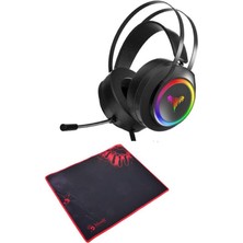 Snexpres Profesyonel Headset Pro 7.1 USB Rgb Gaming Oyuncu Kulaklığı + Mouse Pad