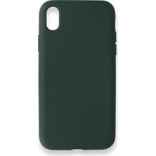 Bilişim Akademi Apple iPhone Xs Max Kılıf Liquid Lansman Silikon Haki Yeşil